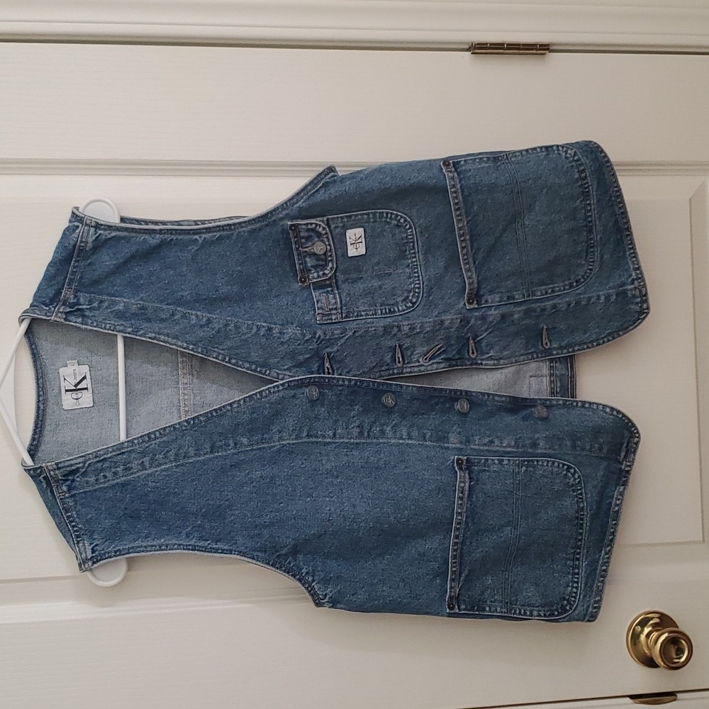 Vintage Calvin Klein Denim Vest Size Large